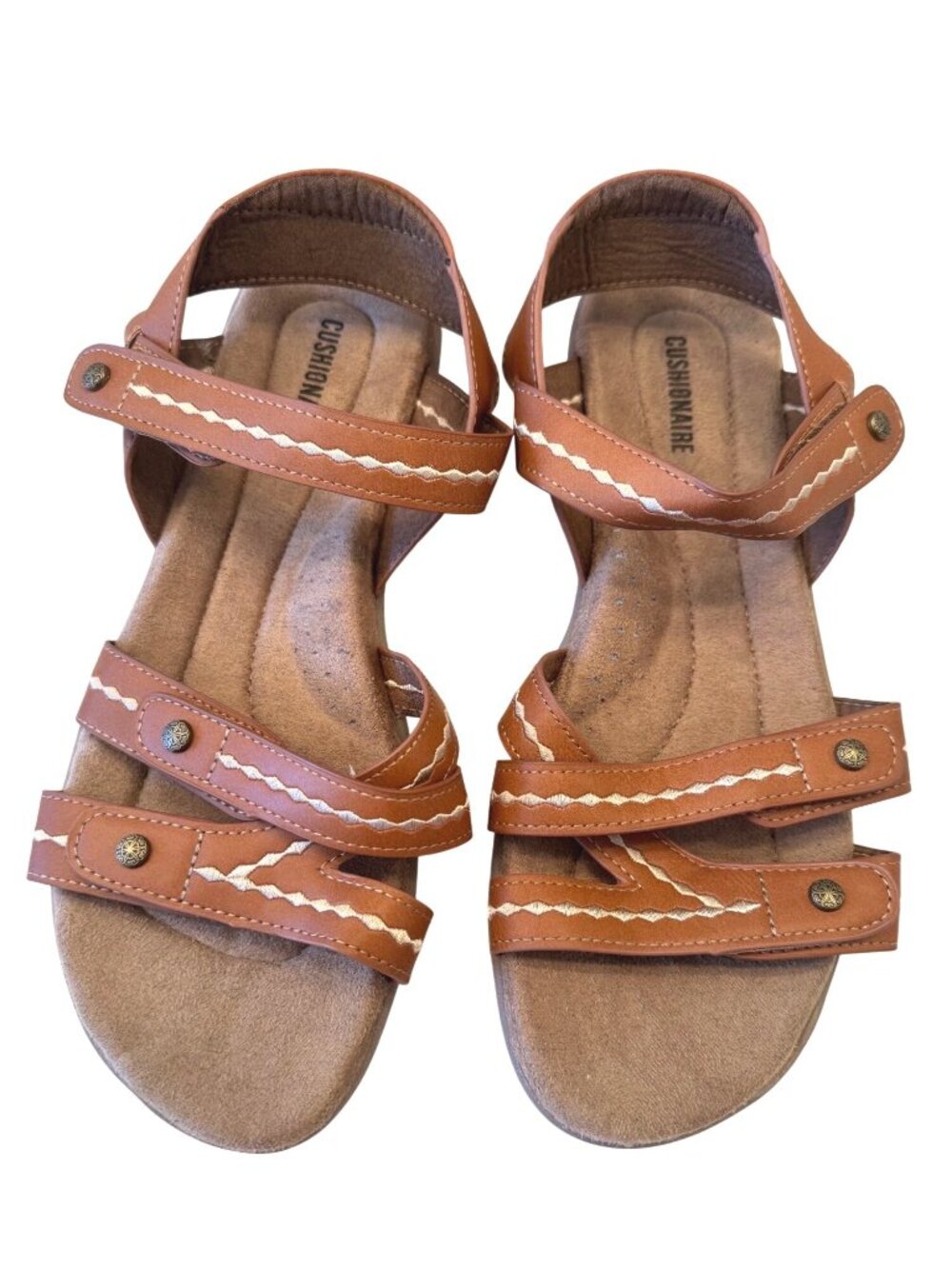 Cushionaire Size 8.5 Sandal NWOB Women's Adjustable Brown